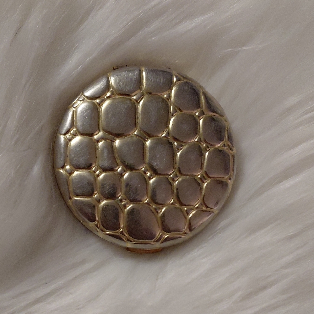 Vintage Estee Lauder Refillable Compact, Moc Croc, Clasp Good